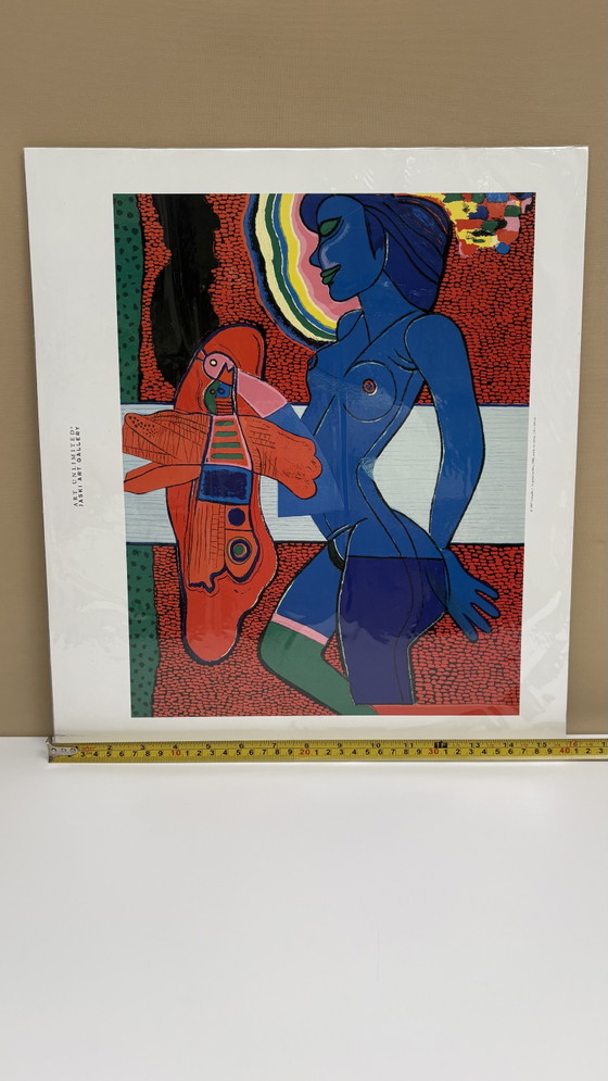 Image 1 of Vintage Le grand nu bleu Corneille print Jaski Art Gallery Amsterdam zeefdruk
