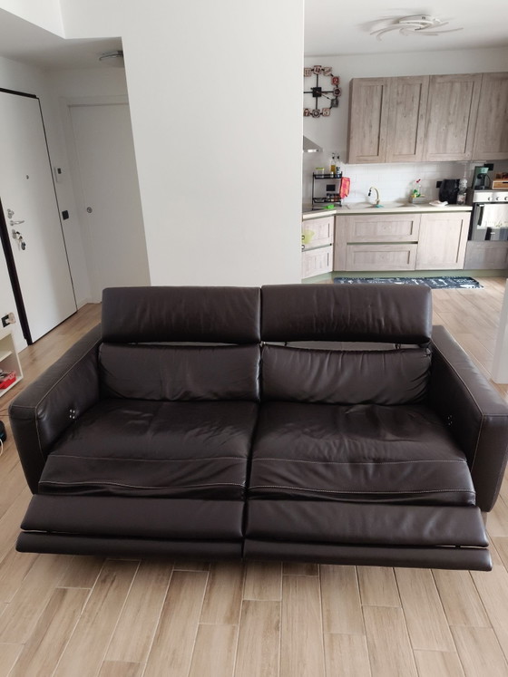 Natuzzi Sofa – Leder, Metall (photo 2 of 11)