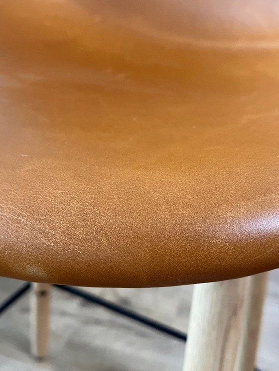 Image 1 of Sgabello da bar Hay NEU in pelle marrone e legno