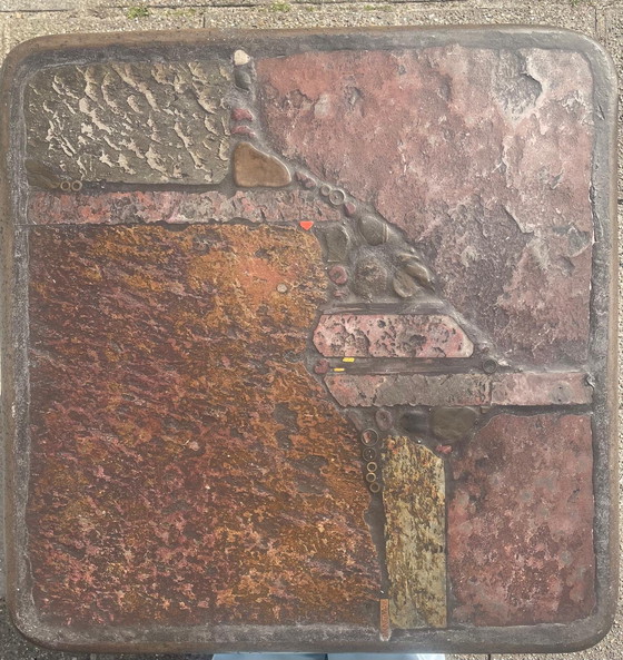 Image 1 of For sale: set of 2 Brutalist coffee tables by Paul Kingma