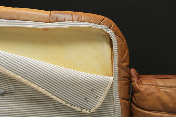 Image 1 of Perfect Rich Patinated Togo in Original Natural Leather by Michel Ducaroy - Ligne Roset