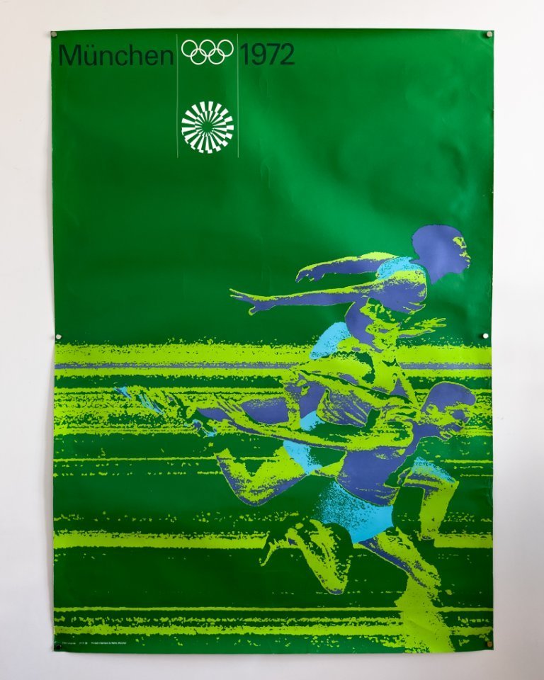 Affiche Jeux Olympiques 1972 - Courses - Ottl Aichner - 84 X 60 Cm