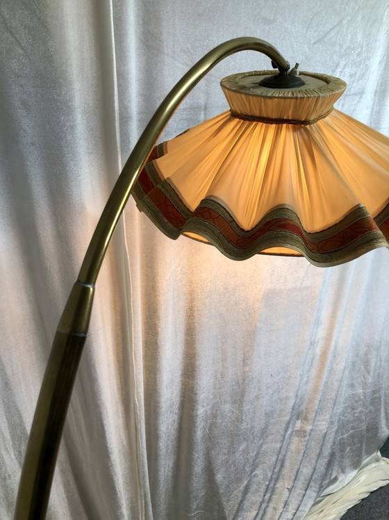 Mid Century Arc Floor Lamp Brass 50s 60s, Floor lights, Orange (photo 4 of 15)