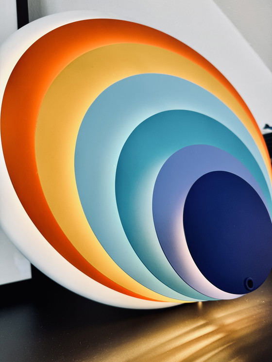 Image 1 of Jo Hammerborg "Diskos" Wall Pop Art Light for Fog & Morup, Danemark 1970 Space Age Mid-Century Modern
