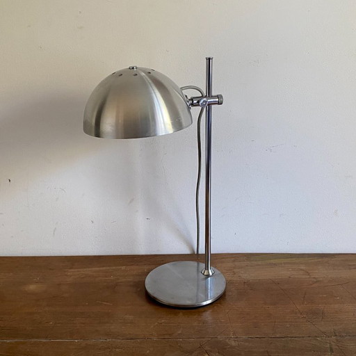 Jean GANDELIN lamp. 1970. Space age. Brushed stainless steel.