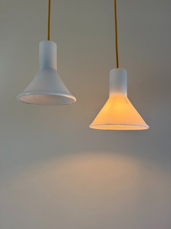 Vintage Holmegaard P&T pendel - Michael Bang - Handmade lamp – Pendant lamps, Glass (photo 2 of 7)