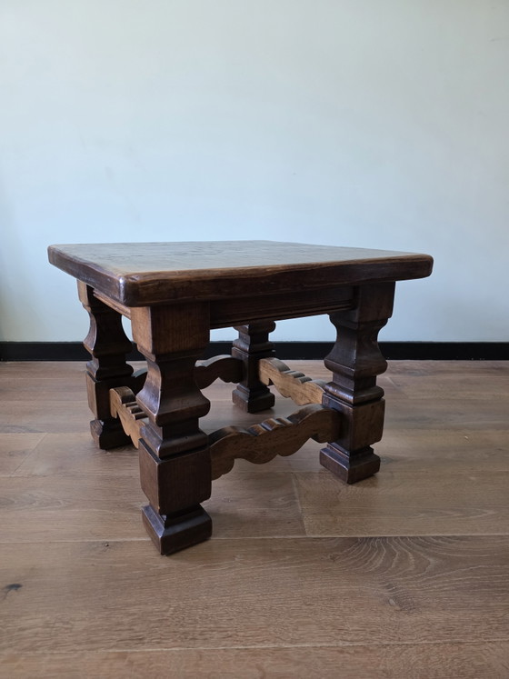 Image 1 of table basse rustique en bois massif