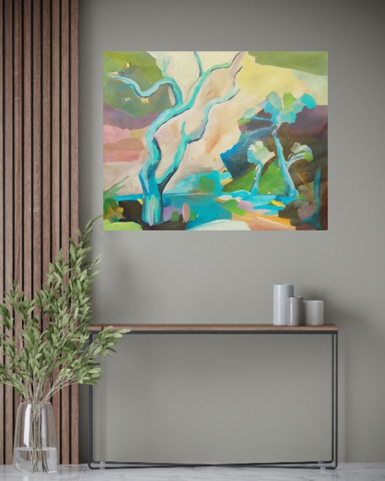 Acrylic Painting #wallalm 80x100cm – Art, Gold, Canvas (photo 5 of 15)