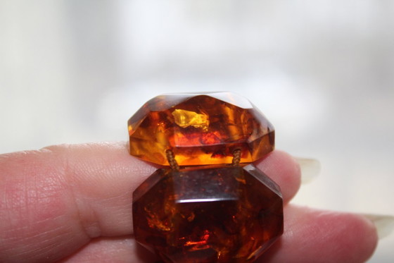 Image 1 of Bracciale in ambra, finemente lavorato, 46 ​​grammi di ambra color miele chiaro, stile Art Déco.