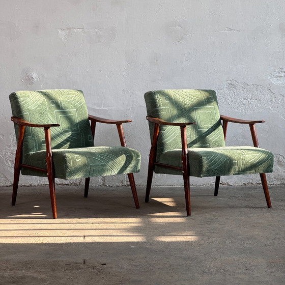 Image 1 of Pair of Mid-Century Yugoslavian Sculptural Armchairs, 1960s