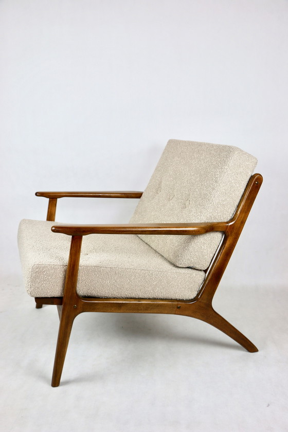 Image 1 of Vintage Danish Beige Boucle Loop Chair, 1970s - Set of 2