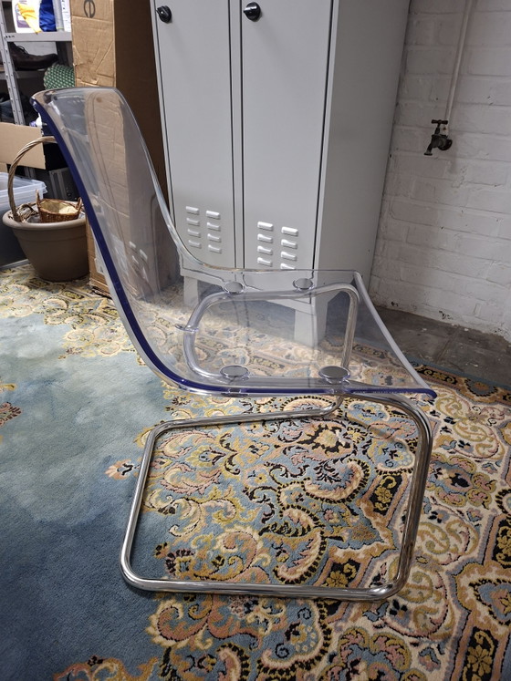 Set Van 4 IKEA Tobias Designstoelen - Carl Öjerstam – Eetkamerstoelen, Plastic, Chrome (photo 4 of 7)