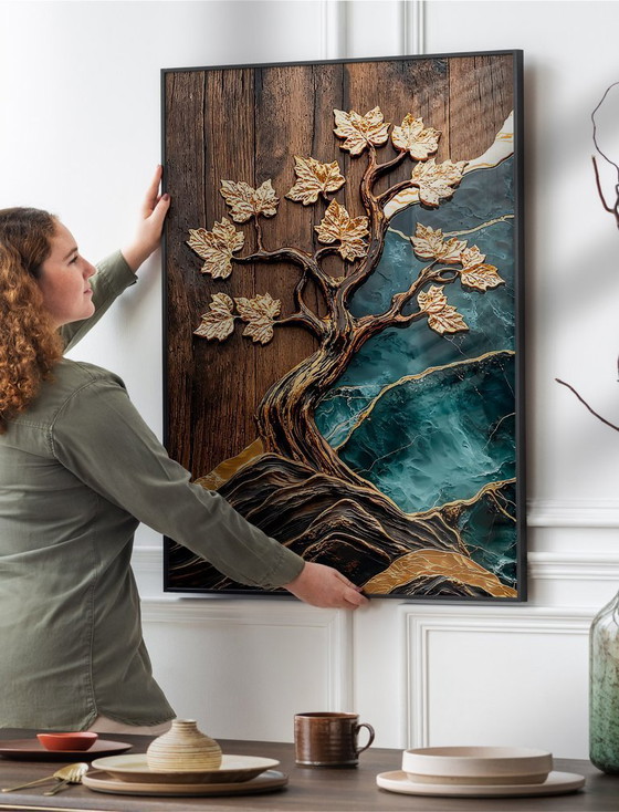 Image 1 of Œuvre en verre acrylique | 200 x 140 cm | Depthwave n° 1 (Ori, 1983)