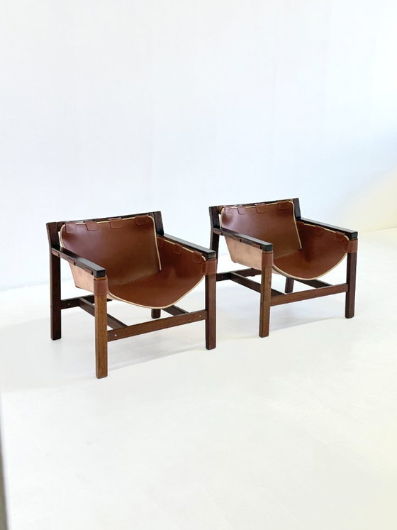 Fauteuils Safari Lounge de Carlo Hauner pour Forma – Wood, Leather (photo 4 of 19)