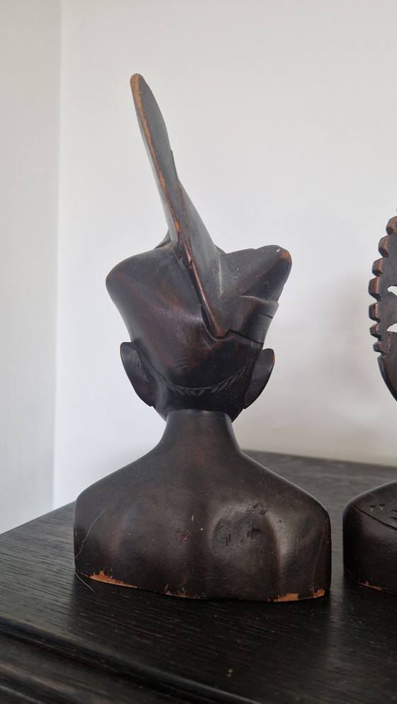 Image 1 of Coppia di sposi balinesi in stile art déco nero