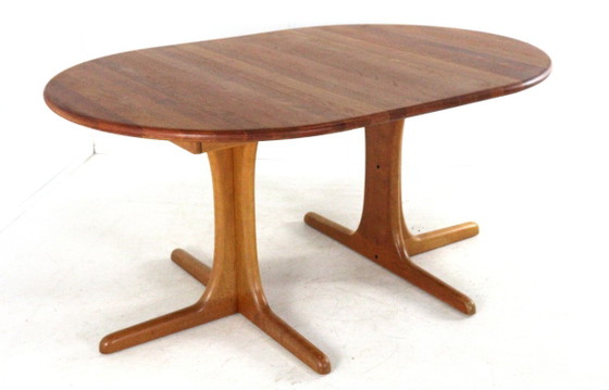 Vintage Round 2x Extendable Dining Table Danish – Wood (photo 11 of 18)