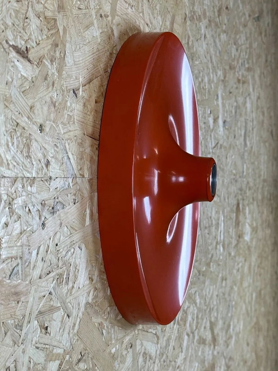 Image 1 of Lampada da parete Diskus anni '60 e '70 Teka Arancione Design Space Age Alluminio Metallo