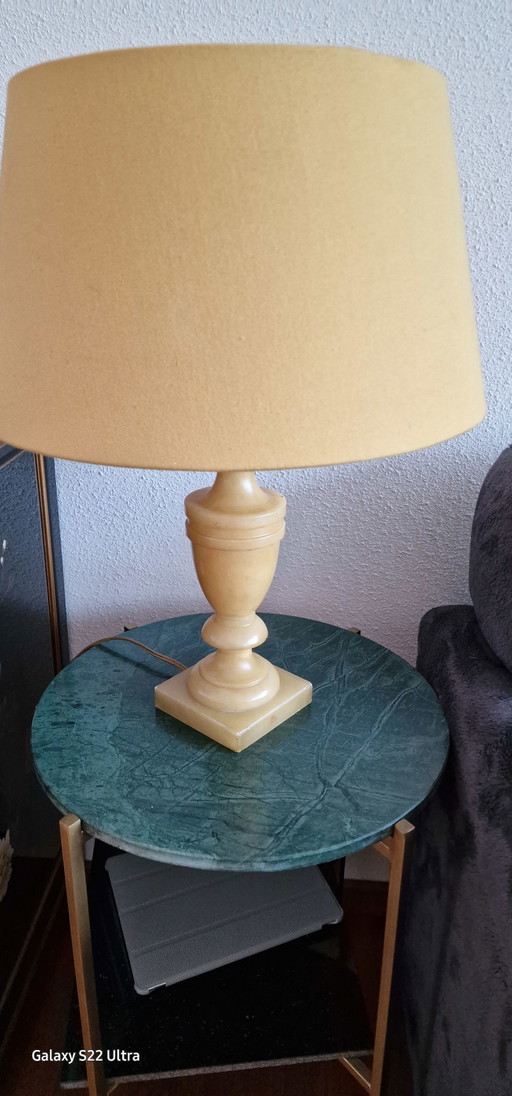 Lampe de table vintage en onyx