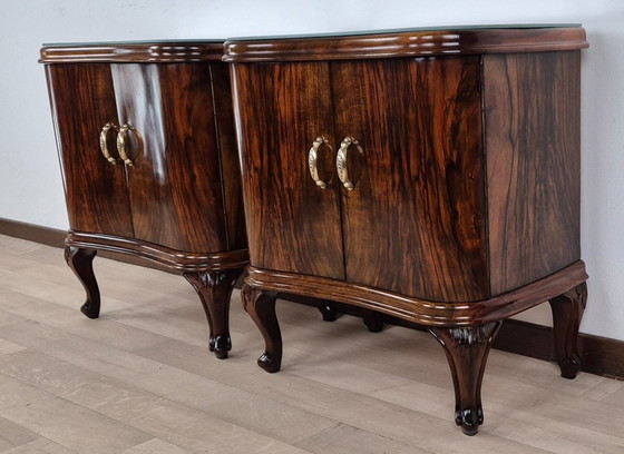 Image 1 of Art-Deco-Nachttische aus Florenz, 1934