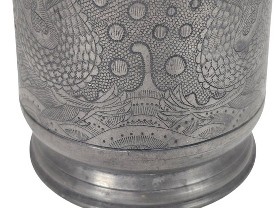 Image 1 of Jarra de peltre Kut Hing Swatow - China - Jarra con pico - Jarra para verter - Peltre - 1890/1900