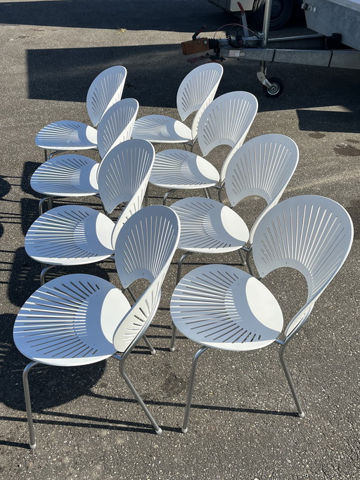 Set Van 8 Nanna Ditzel Stoelen “Trinidad” Voor Fredericia, Denemarken