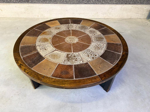 Deense salontafel van Tue Poulsen voor Haslev Mobelsnedkeri, jaren 60 – Ceramic, Wood (photo 2 of 9)