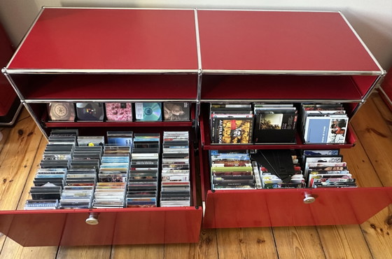 Image 1 of Original USM Haller Lowboard | TV Unit | Ruby Red | Excellent Condition | From First Owner