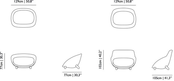 Image 1 of Moooi Love Sofa (Trickle, Dust, Whitewash)