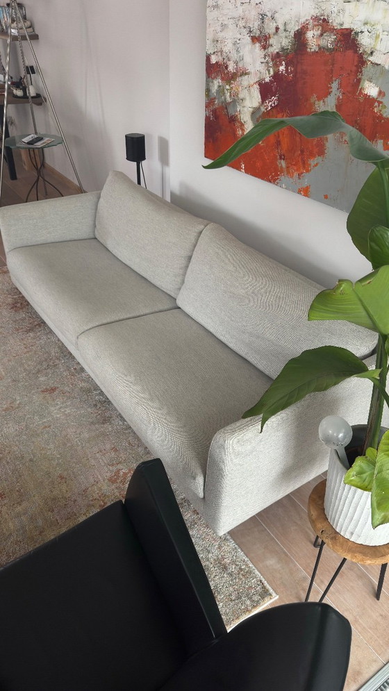 Image 1 of Monits Axel 3,5 zits wollen bank beige/grijs gemêleerd