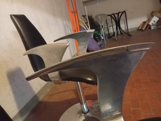 Image 1 of Designstoelen uit het ruimtetijdperk, unieke exemplaren op maat gemaakt.