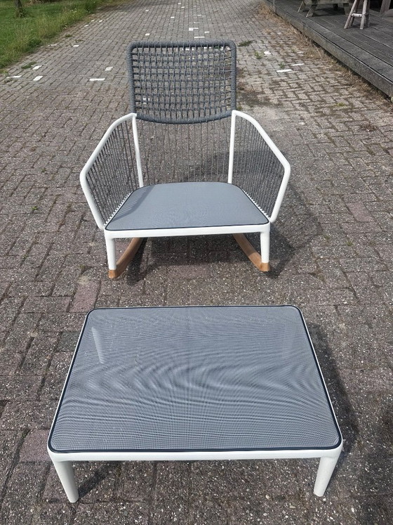 Image 1 of Rolf Benz Outdoor Design Lounge-Gartenstühle mit Fußhockern