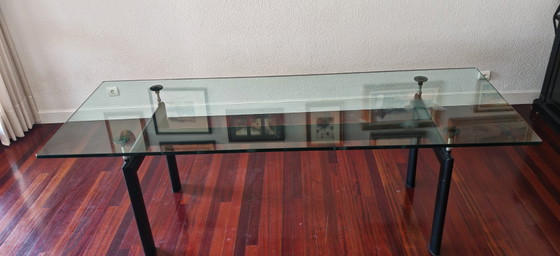 Tavolo da Pranzo Design Le Corbusier e 8 Sedie Vintage – Set da pranzo, Glass, Metal (photo 2 of 11)