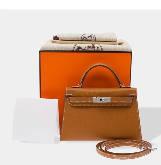 Zak HERMES Kelly Mini en Cuir Doré - 103393