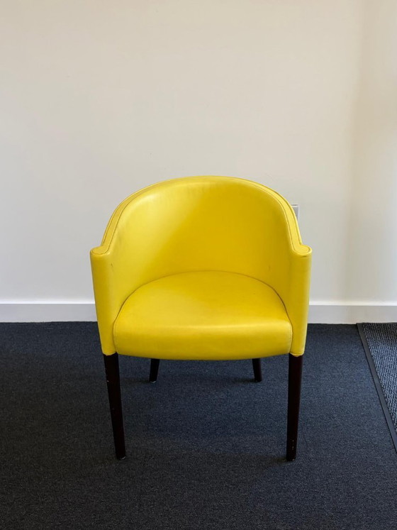 Sedie in Pelle Morbida Gialla di Alta Qualità x 2 – Moroso, Poltrone, Leather, Wood (photo 4 of 5)