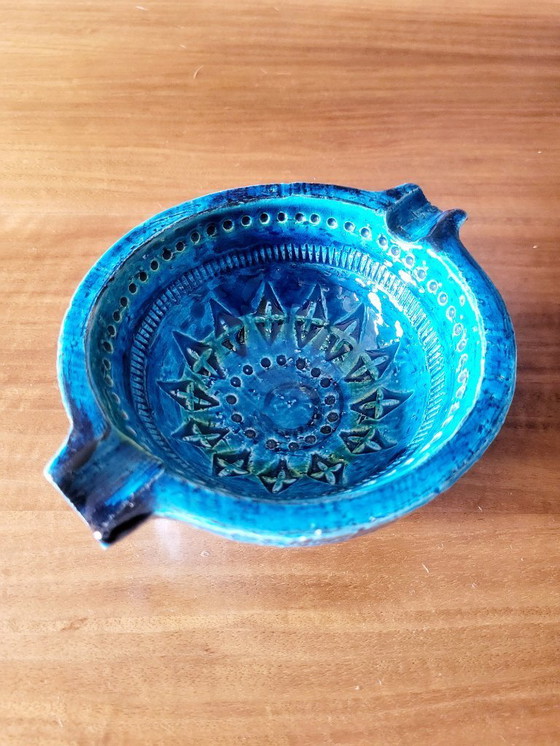 Image 1 of Cendrier en céramique bleue Rimini, Aldo Londi pour Bitossi, 1960 Italie