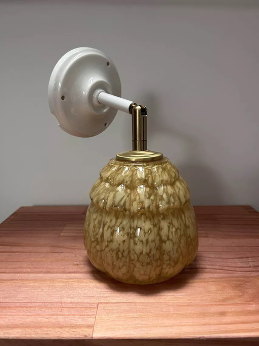 Art Deco Globe Reclining Wall Sconce