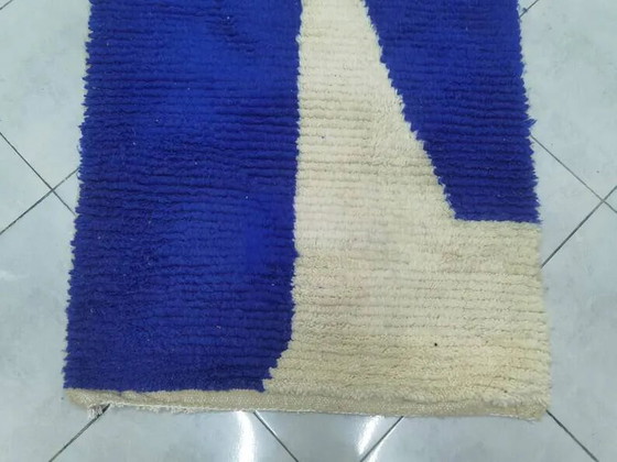 Alfombra marroquí artesanal decorada 250cm x 100cm – Wool, Modern (photo 8 of 10)