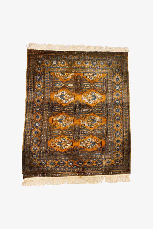 Antique Brown Persian Wool Rug With Blue Patterns – vloerkleden en tapijten