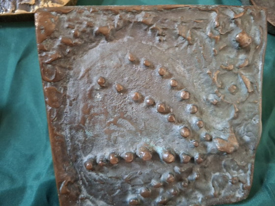Image 1 of Pomello della porta in bronzo ottone stile brutalista alpino