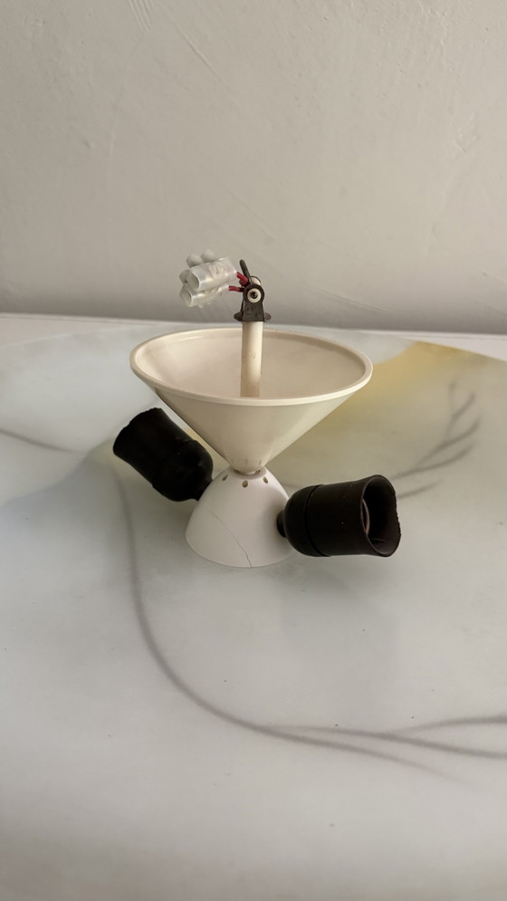 Vintage Ceiling Light 1950s/1960s Glass – Plastic (photo 5 of 7)