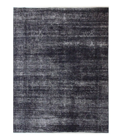 Alfombra Oriental Anudada a Mano Vintage Art Clásico & Diseño en Relieve 257 x 197 cm Color Negro
