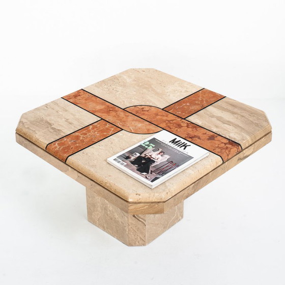 Tavolino da caffè vintage in marmo. Italia, anni '90. – Tavolini da caffè, Marble (photo 2 of 9)