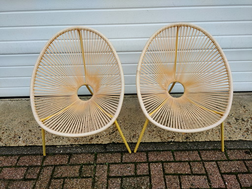 Sedie Spaghetti degli anni '70.