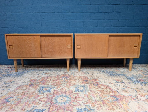 Tables de nuit en chêne vintage, 1960