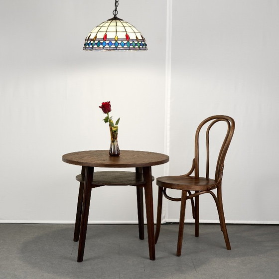 Table basse ronde vintage, années 1960, Tchécoslovaquie – Libena, Tables basses, Wood (photo 4 of 7)