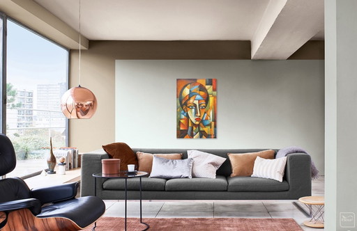Cadre Sur Toile Femme Abstraite / Abstract Art / Décoration Murale (50 x 75 cm)