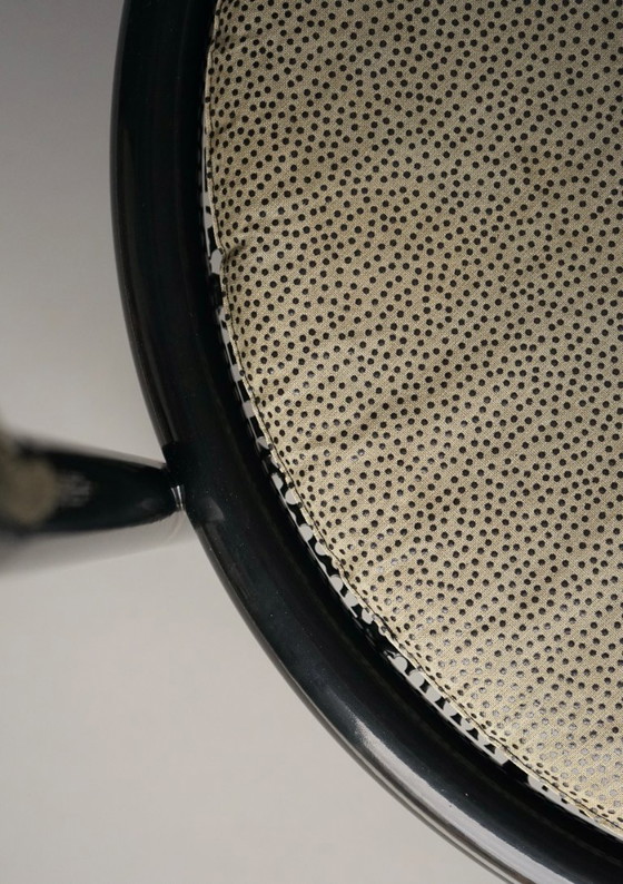 Image 1 of Juego de cuatro sillas negras 'Locus Solus' de Gae Aulenti para Poltronova, años 60