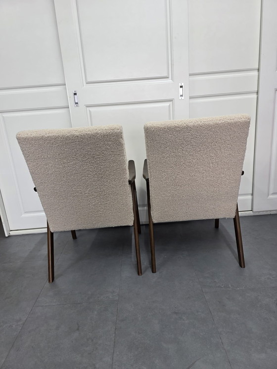 Image 1 of Twee vintage Fauteuils teddy gestoffeerd 