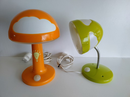 Table Lamp And Wall Lamp Ikea Skojig - Vintage