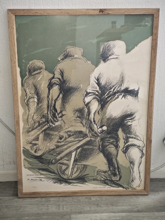 Image 1 of Lithografie von A. Murer, 57/150, handsigniert